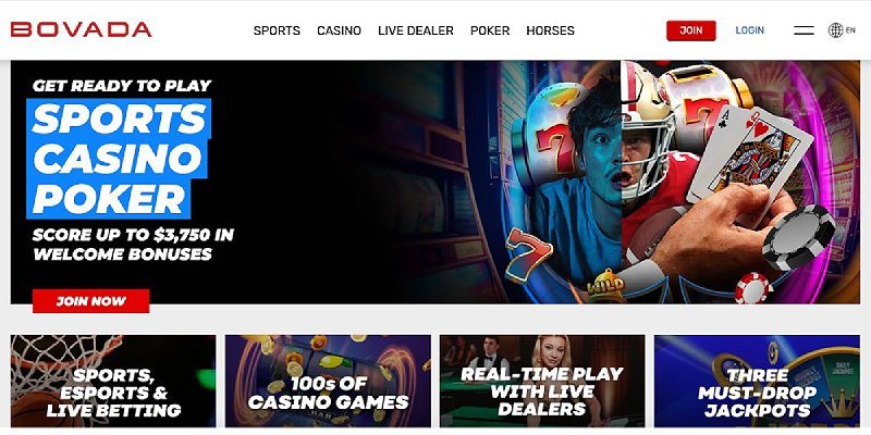 Bovada casino lobby (US)